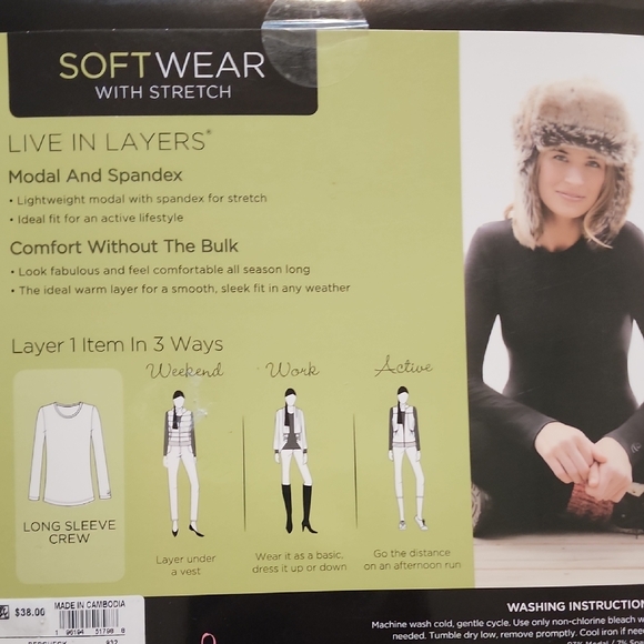 Cuddl Duds Black and Red Plaid Thermal Top Xs - Picture 7 of 7